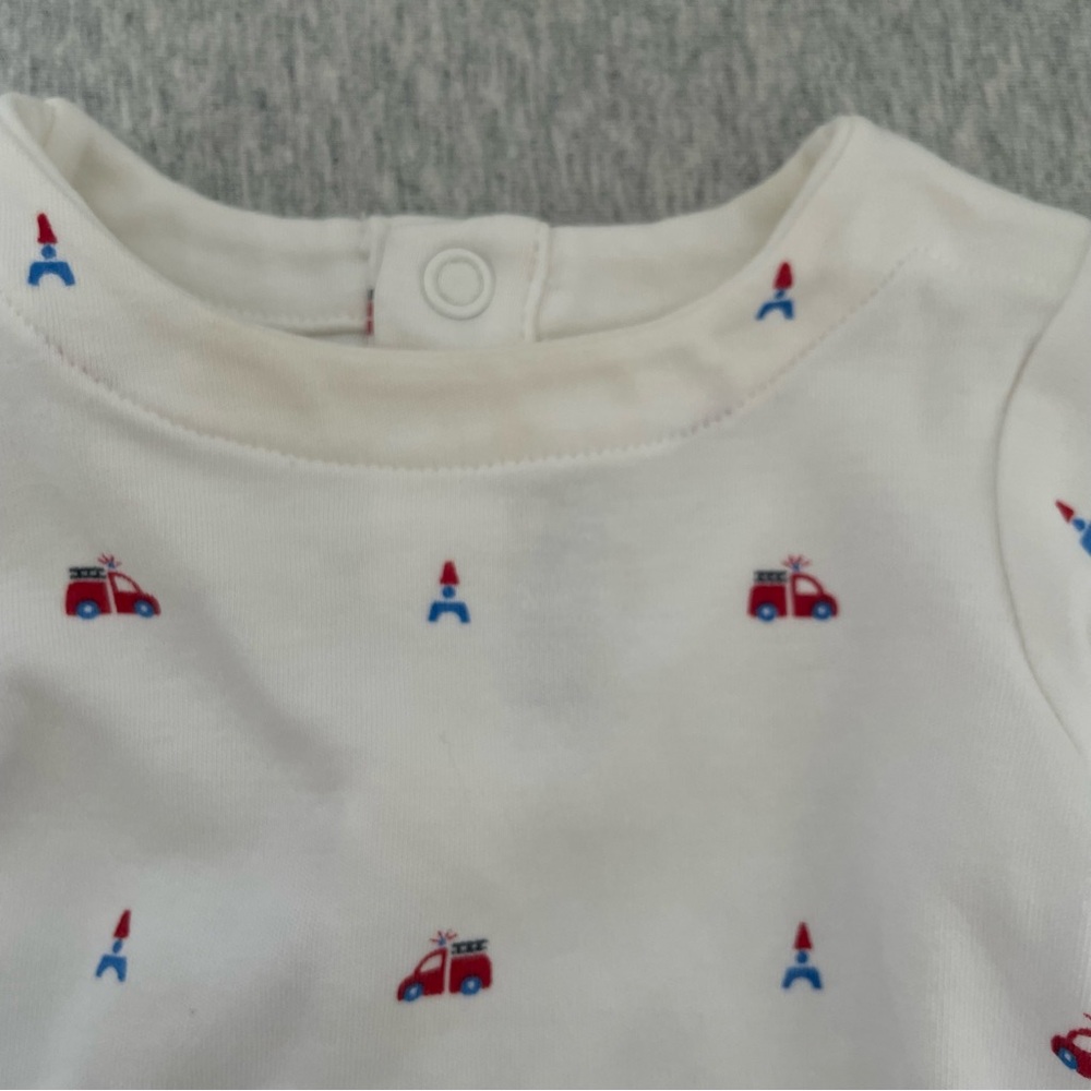Jacadi White Short Sleeve Bodysuit 0-3 Months - Picture 3 of 4